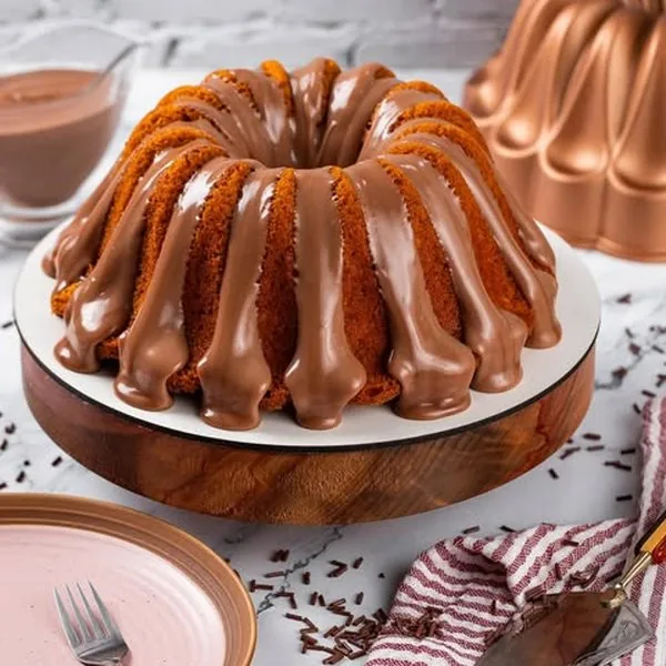 Cake de Zanahoria con Cobertura de Chocolate